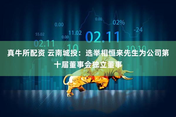 真牛所配资 云南城投：选举相恒来先生为公司第十届董事会独立董事